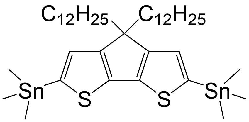 2,6-二(三甲基锡)-4,4-二(十二烷基)-环戊并[2,1-b:3,4-b’]二噻吩/1201921-81-4